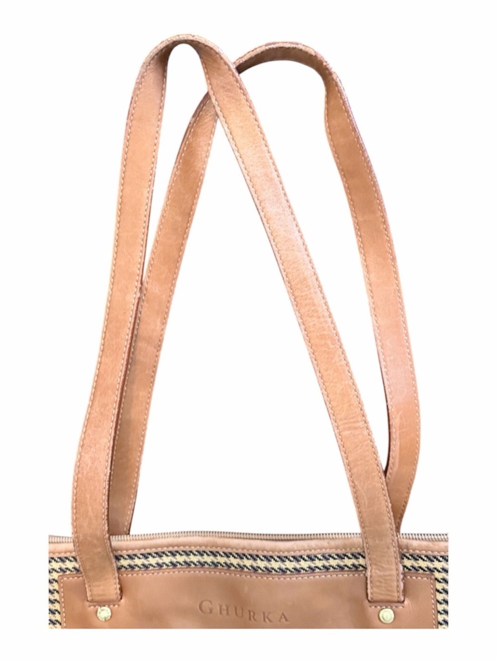 Ghurka Woven Leather Tote Bag - Picture 4 of 7